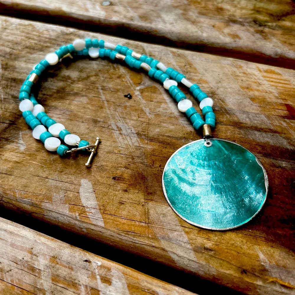 Hand-crafted one of a kind necklace.